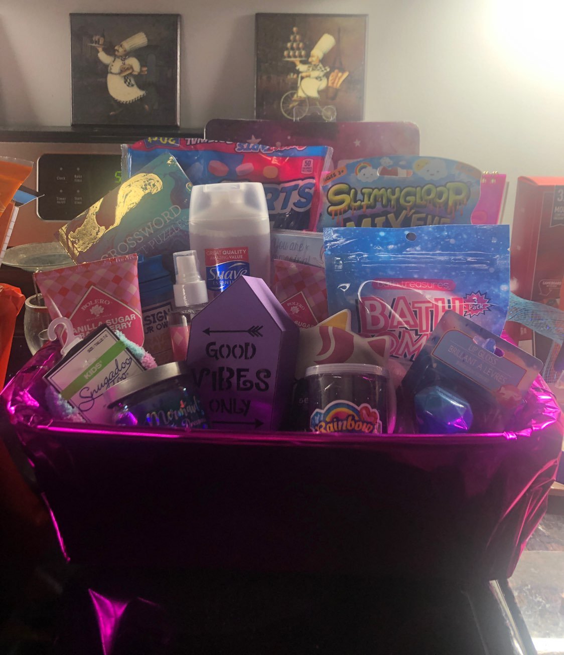 Galaxy/unicorn basket