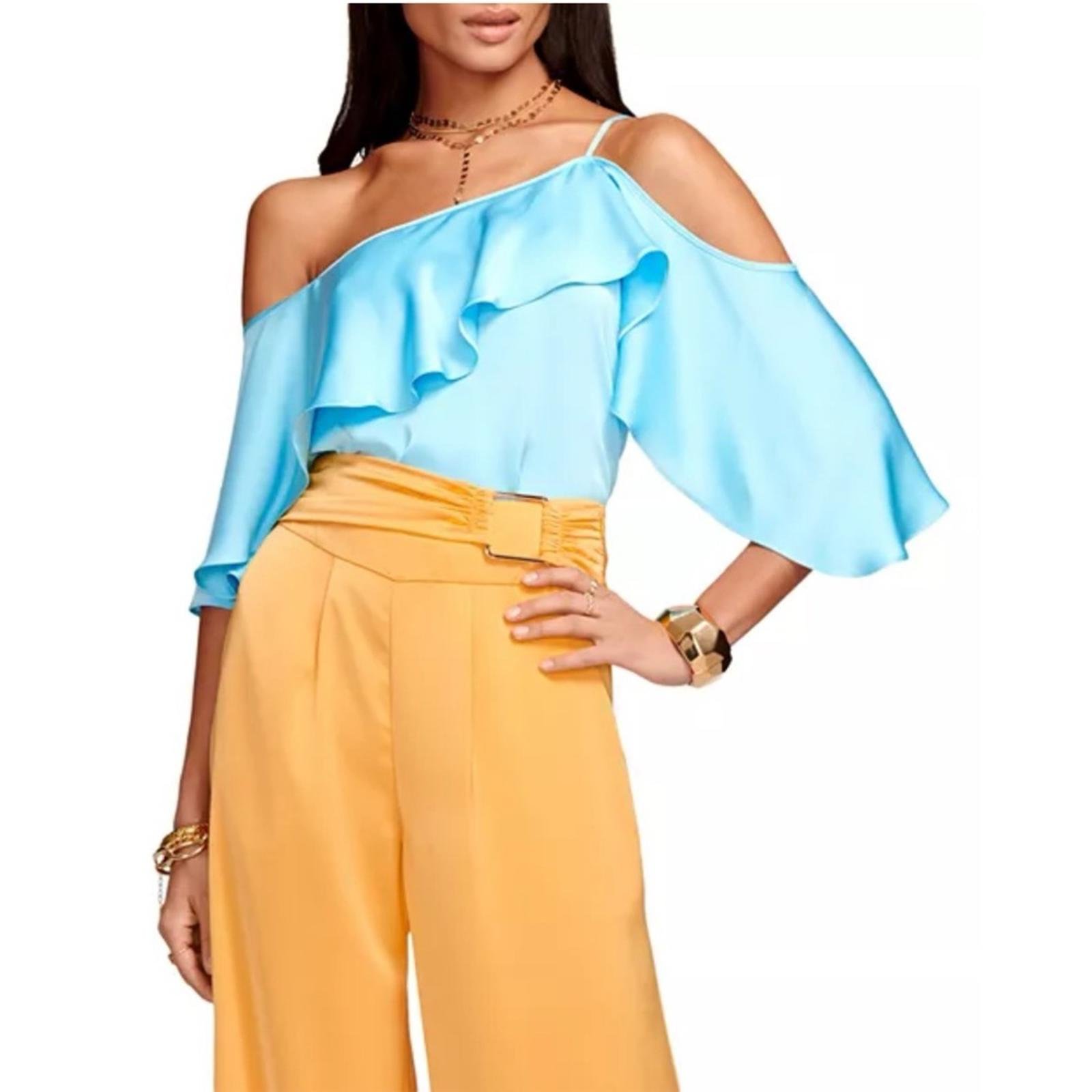 Ramy Brook Scarlett Top in Sky Blue, Size L NEW w/Tag 325