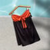 DKNY Orange and Black Bandeau Swimdress L NWT