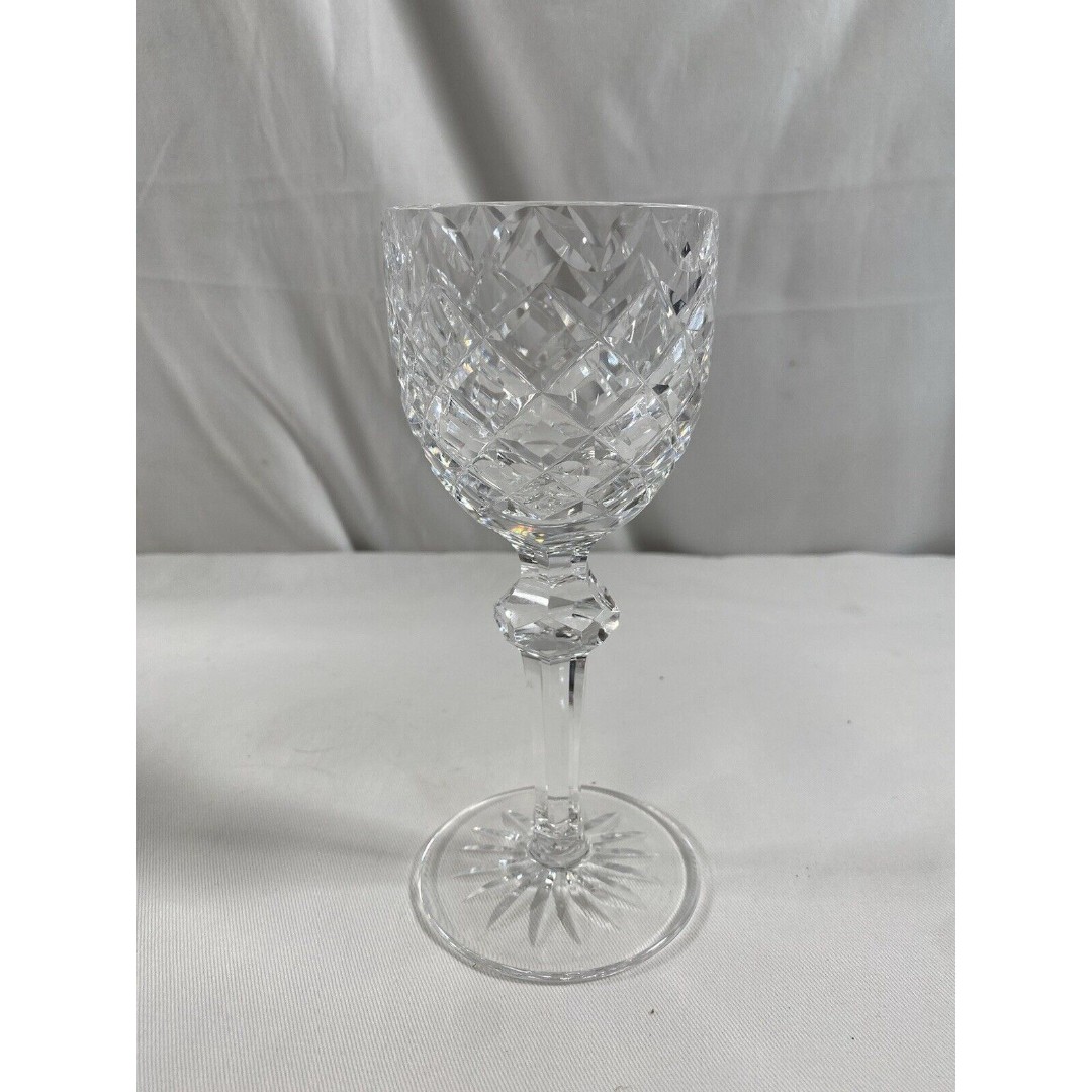 Waterford Powerscourt Crystal Wine Goblet Glass 6 3/8 Tall #747
