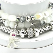 Bomb Party RBP6286 Halloween Stacks All Wrapped Up In You Silver Plating Stack