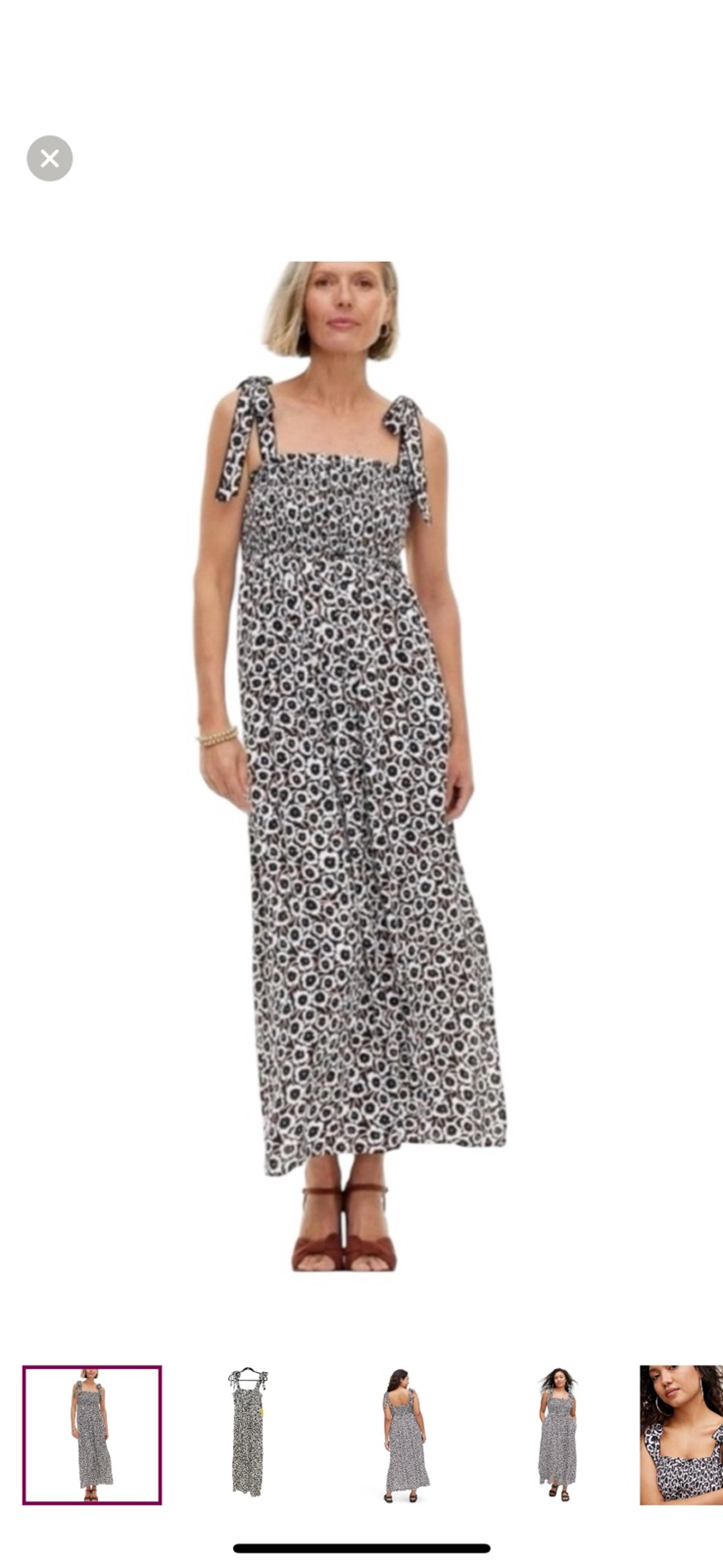 Diane Von Furstenberg for Target poppy maxi dress with shoulder ties, size S