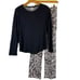 Fashion By Mirabeau Women's size Small Blue gray Black Lounge Set