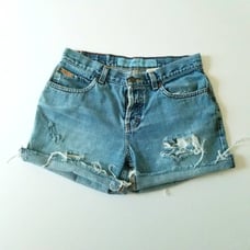 Vintage High Waist Distressed Shorts