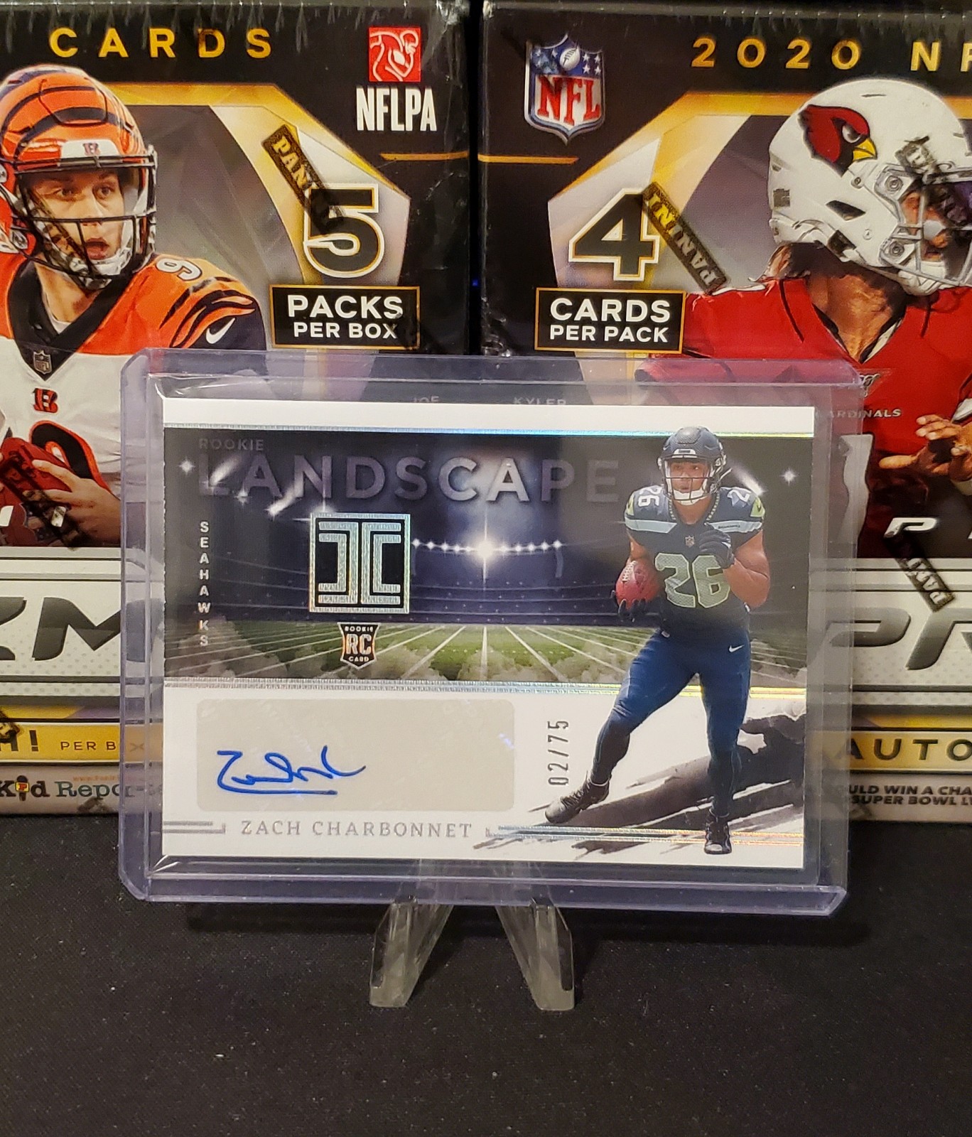 Zach Charbonnet Rookie Card Autograph 2/75 - Seattle Seahawks
