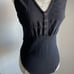 Free People Larissa Snap Button Tank Bodysuit in Black