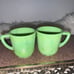 Jadite antique teacup pair milkglass