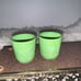 Jadite antique teacup pair milkglass