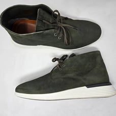 WOLF AND SHEPHERD CROSSOVER CHUKKA GREEN SUEDE BOOTS SHOES MENS SIZE 9.5 M