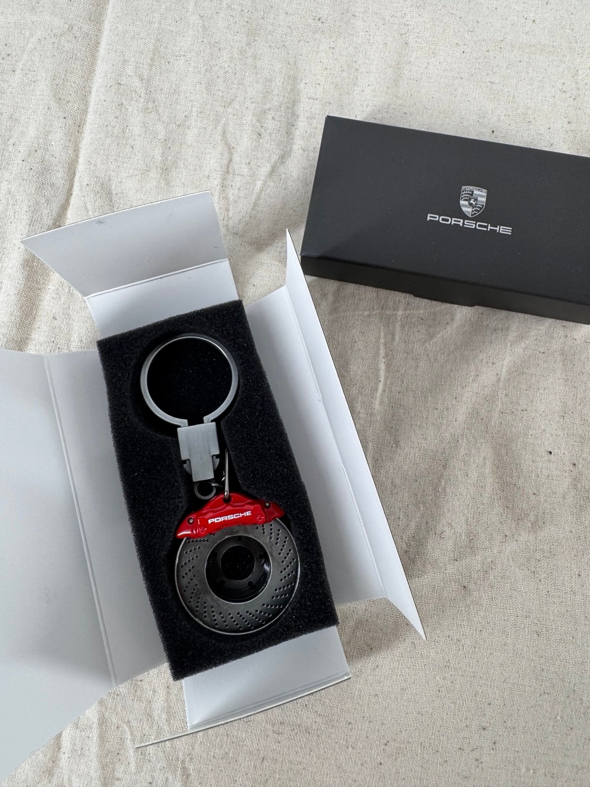 Porsche Keyring Keychain Red New