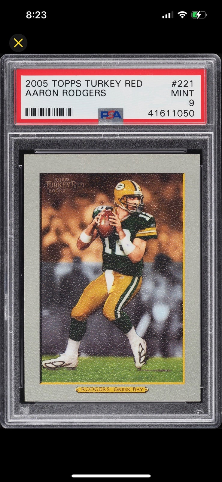 2005 Topps Turkey Red #221 AARON RODGERS ROOKIE RC PSA 9 MINT LOW POP PACKERS