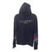 Peloton Spiritual Gangster Size S Zip Up Hoodie Sweatshirt Black Rainbow Ombre