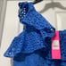 Lily Pulitzer Josey Dress Blue Eyelet Lace One Shoulder size 6 NWT