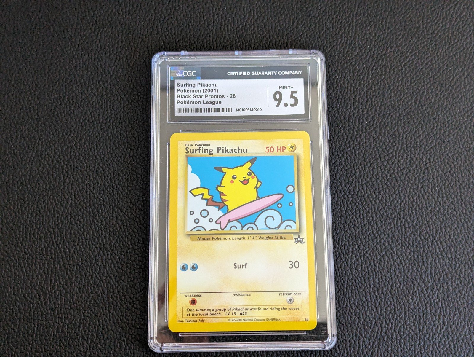 Surfing Pikachu Black Star Promo 28 (2001) CGC 9.5
