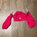 Lace the Label Eliana Pink Silk Crop Top Size S