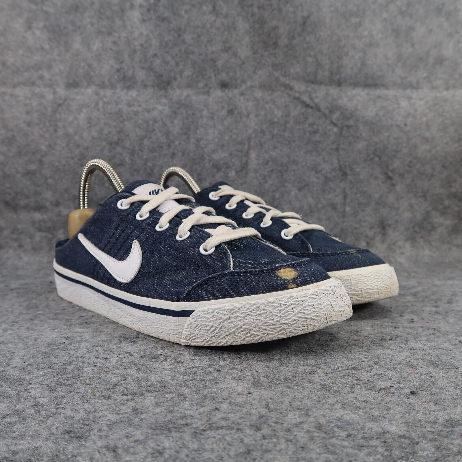 Nike Shoes Womens 7.5 Hermosa Mule Sneaker Slide Slip On Denim Lace Up 2002 Blue