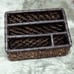 Vintage Rectangle Wicker / Rattan Woven Desk Organizer 4 Section