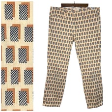 Tory Burch Jeans Size 30 Zebra Geometric Maximalist Cropped Ankle Pants
