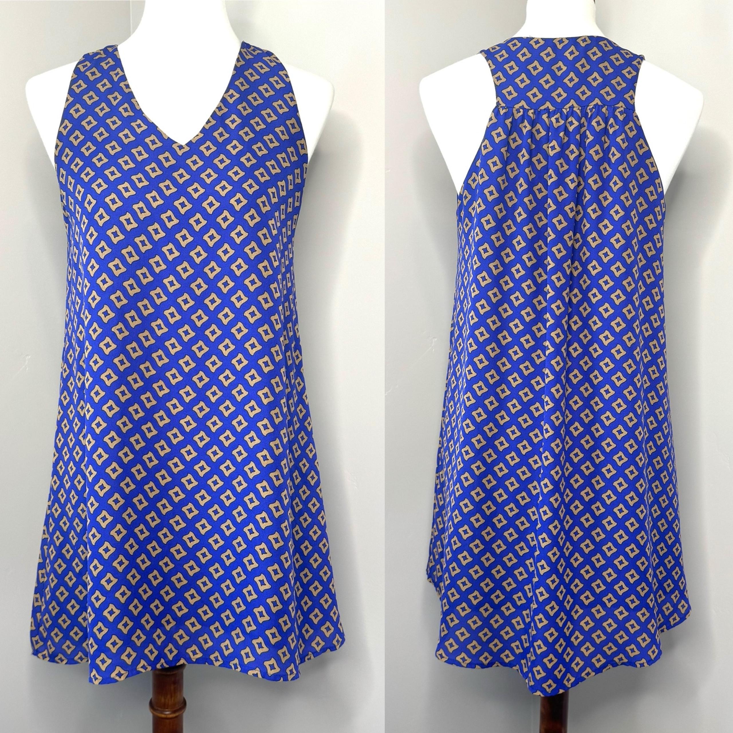 Anthropologie Hazel Blue Trapeze Shift Dress