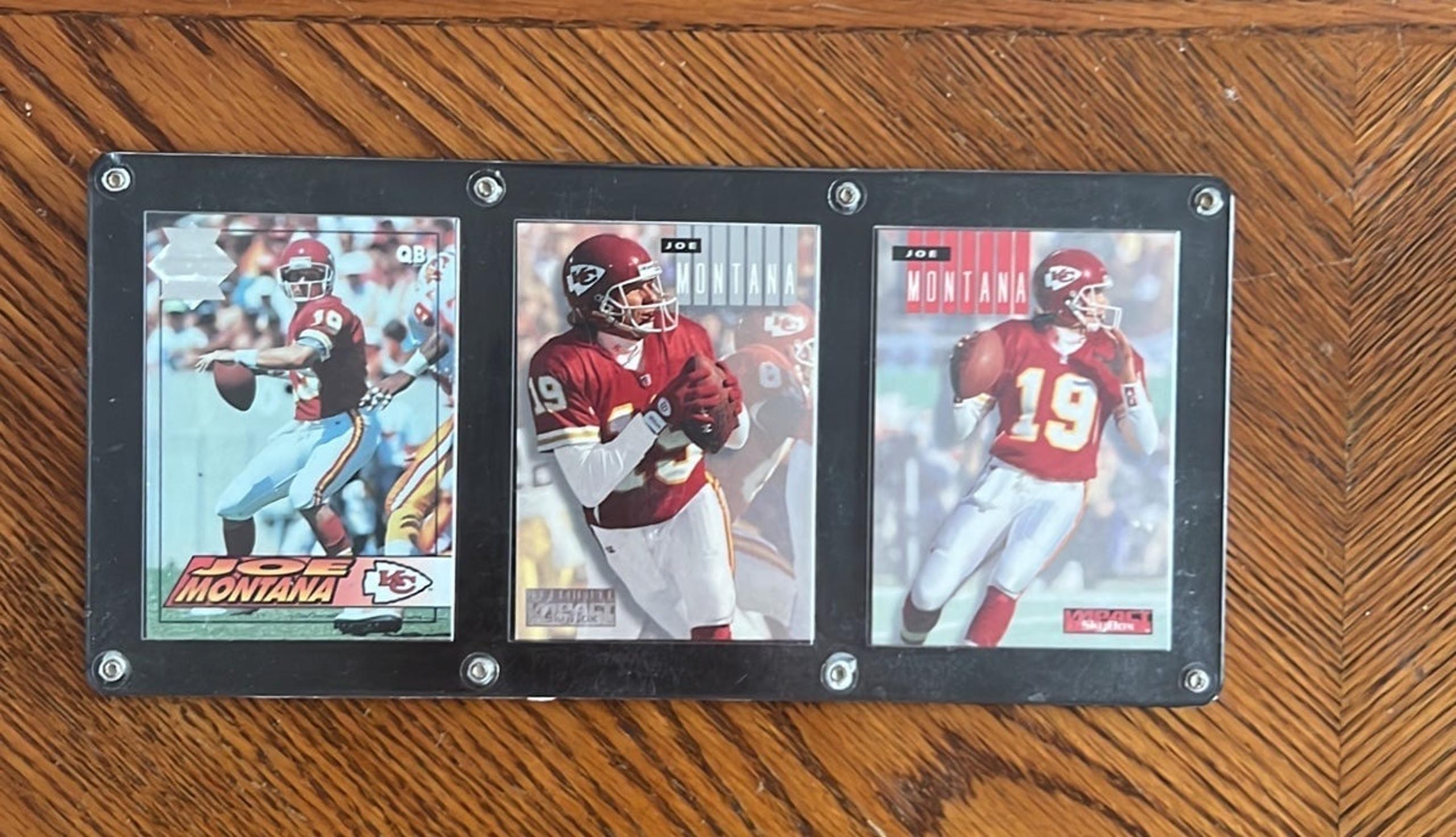 Joe Montana Framed Trading Card Set