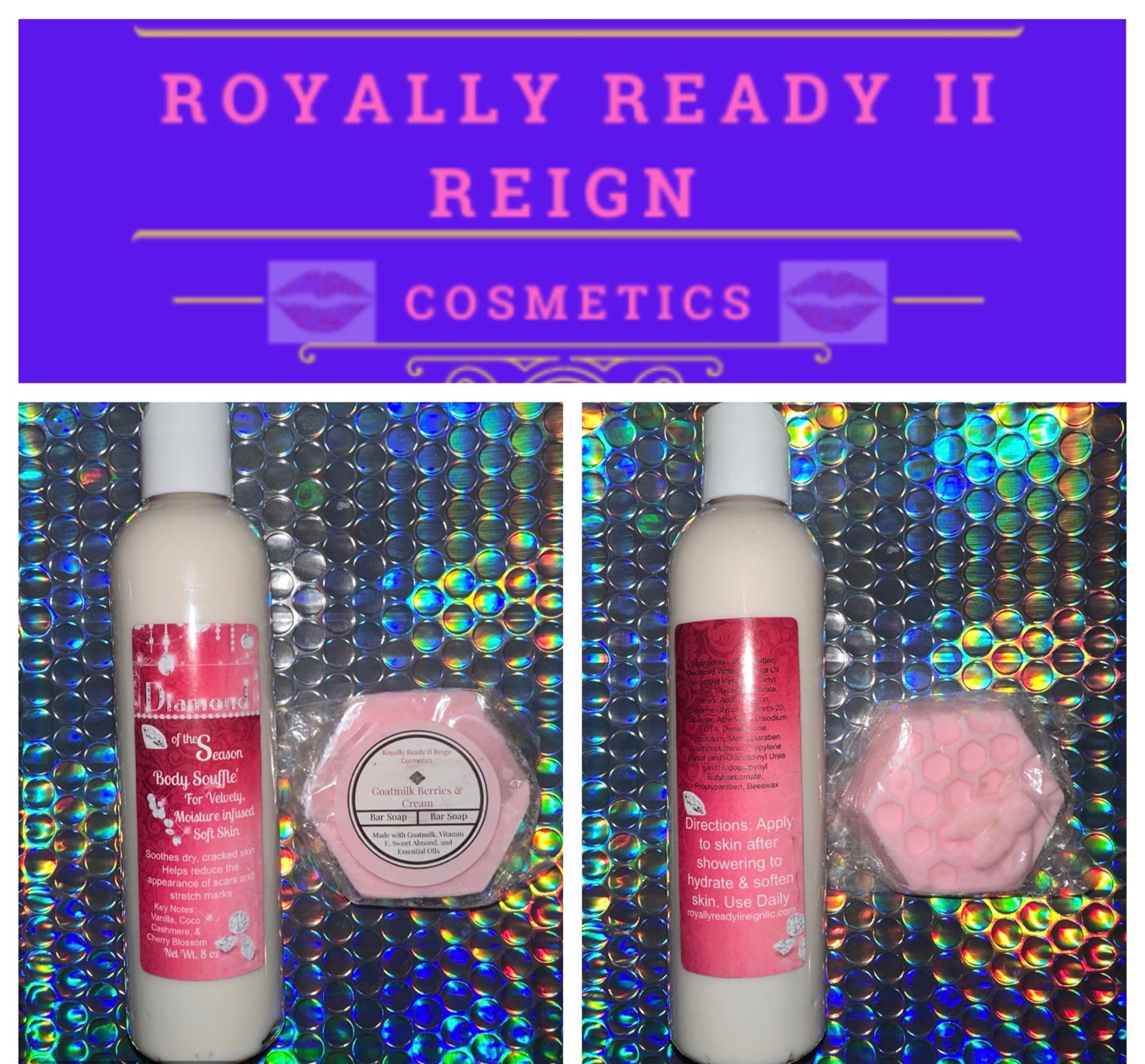 Royally Ready II Reign Cosmetics Goatmilk Berries & Cream Soap + Body Soufflé