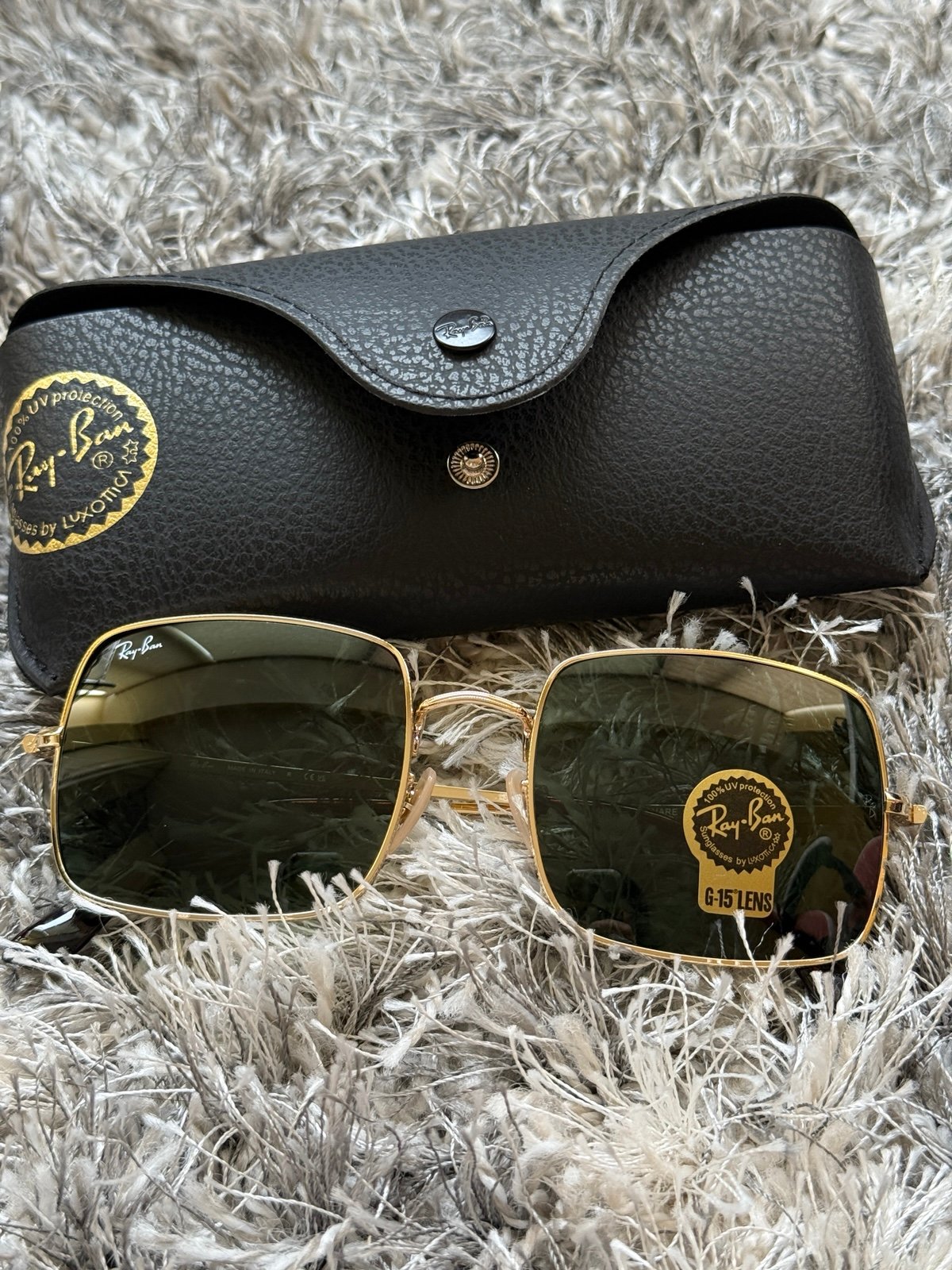 New Ray-Ban Woman SQUARE Sunglasses 1971 CLASSIC SIZE 54-19-145