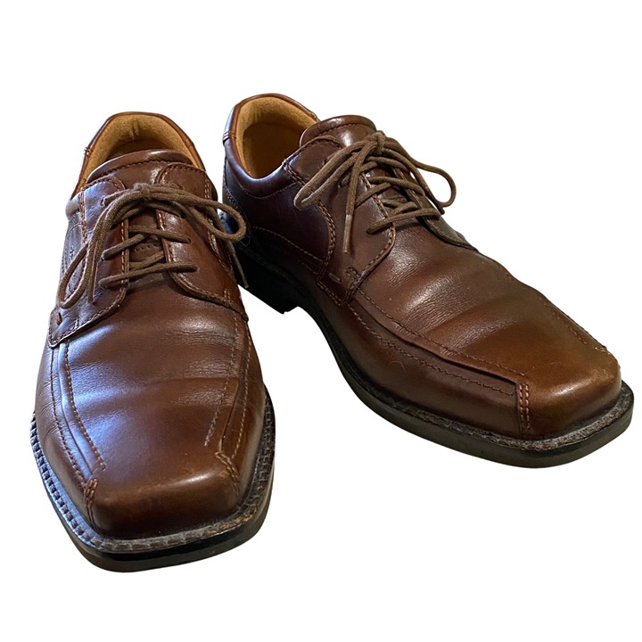 Ecco Mens Derby Dress Shoe Size 10 Academia Comfort Career Business Office Wear