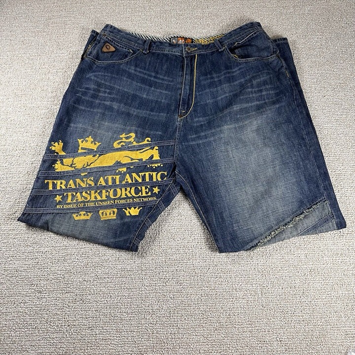 Akademiks Baggy Wide Leg Blue Hip-Hop Jeans Men’s Size 40 x 33