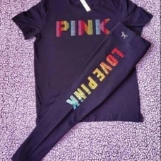 PINK VS Large Bling Leggings & Tee Set