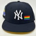 New York NY Yankees Gay Pride Flag Hat Baseball Cap Fitted 7 New Era LGBTQ Blue