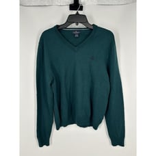 Brooks Brothers Extra Fine Merino Wool V Neck Sweater Pullover Logo Mens Medium