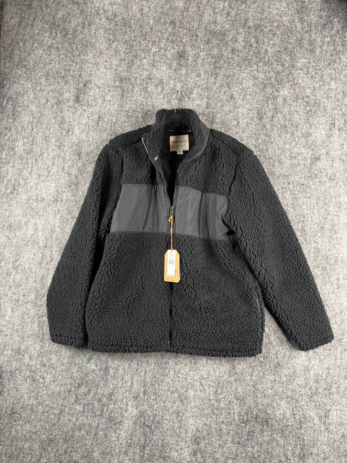 Weatherproof Vintage Sherpa Fleece Jacket Men’s L Anthracite Full Zip NWT