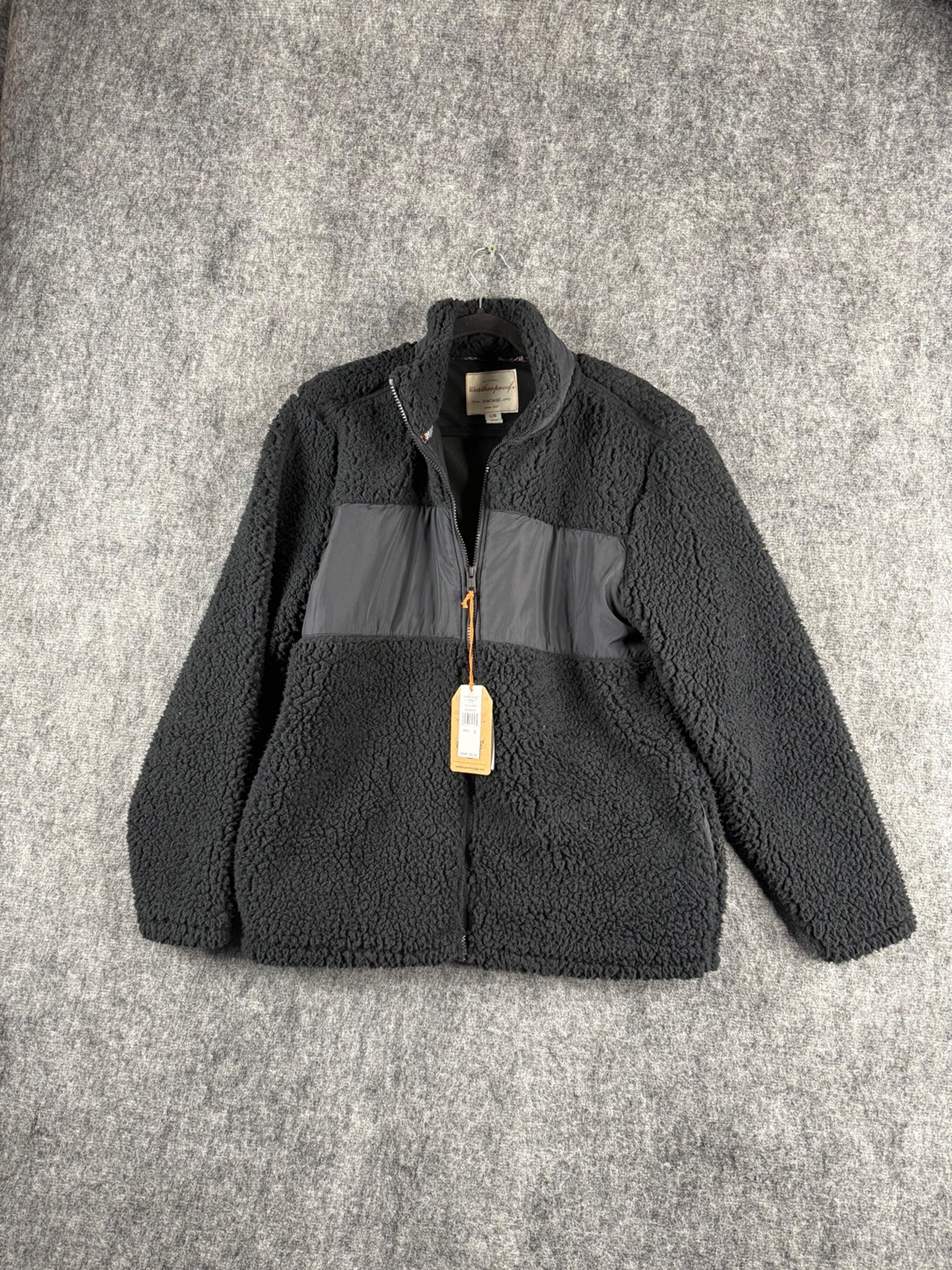 Weatherproof Vintage Sherpa Fleece Jacket Men’s L Anthracite Full Zip NWT