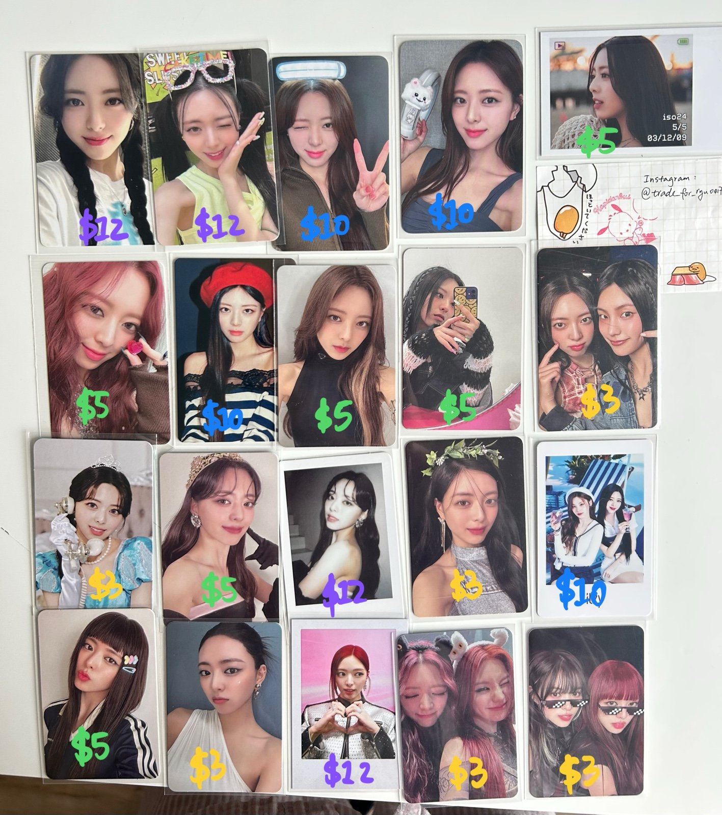 ITZY Yuna photocard set