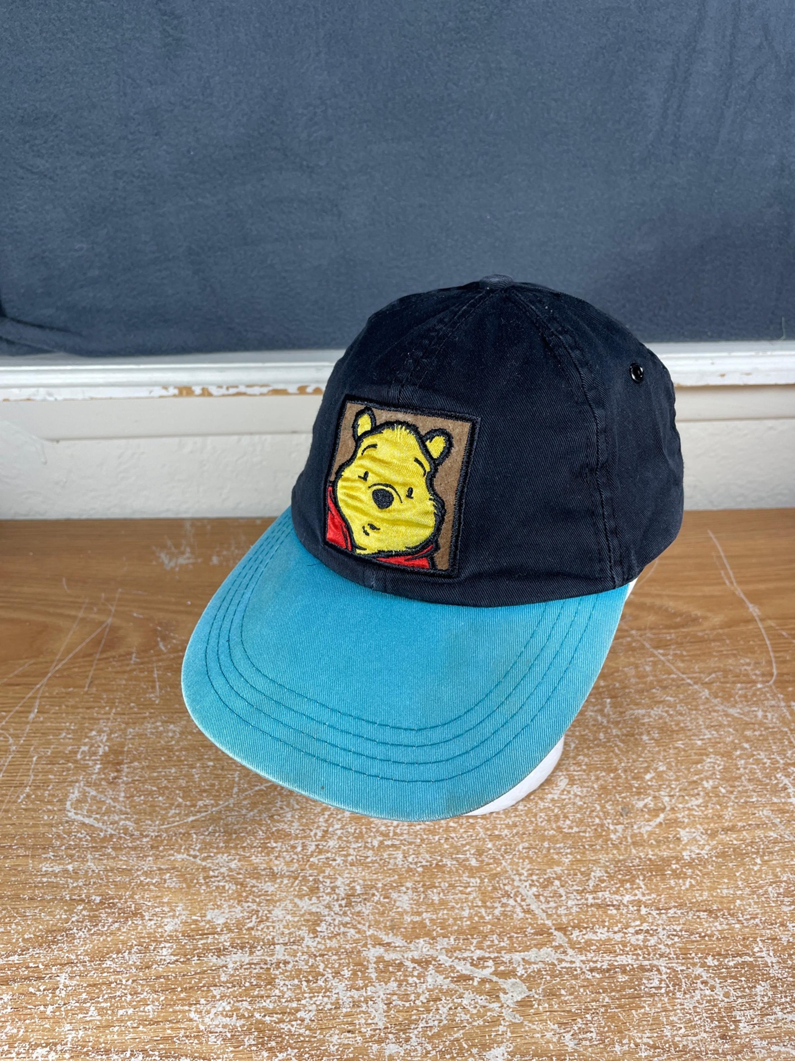 Vintage Pooh Hat Elastic Strap Black Square Frame Picture Winnie The Pooh