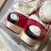 Christian Louboutin pumps, open toe, pin heel, size 24cm.