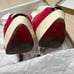 Christian Louboutin pumps, open toe, pin heel, size 24cm.