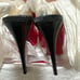 Christian Louboutin pumps, open toe, pin heel, size 24cm.