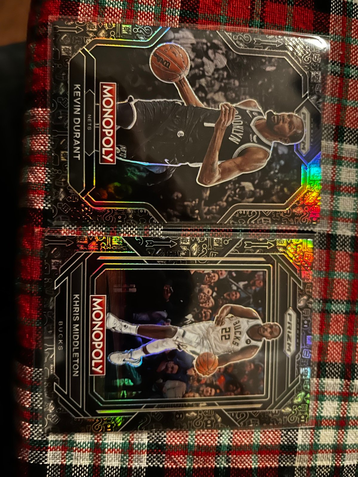 Monopoly prizm lot of 2 Kevin Durant Khris Middleton