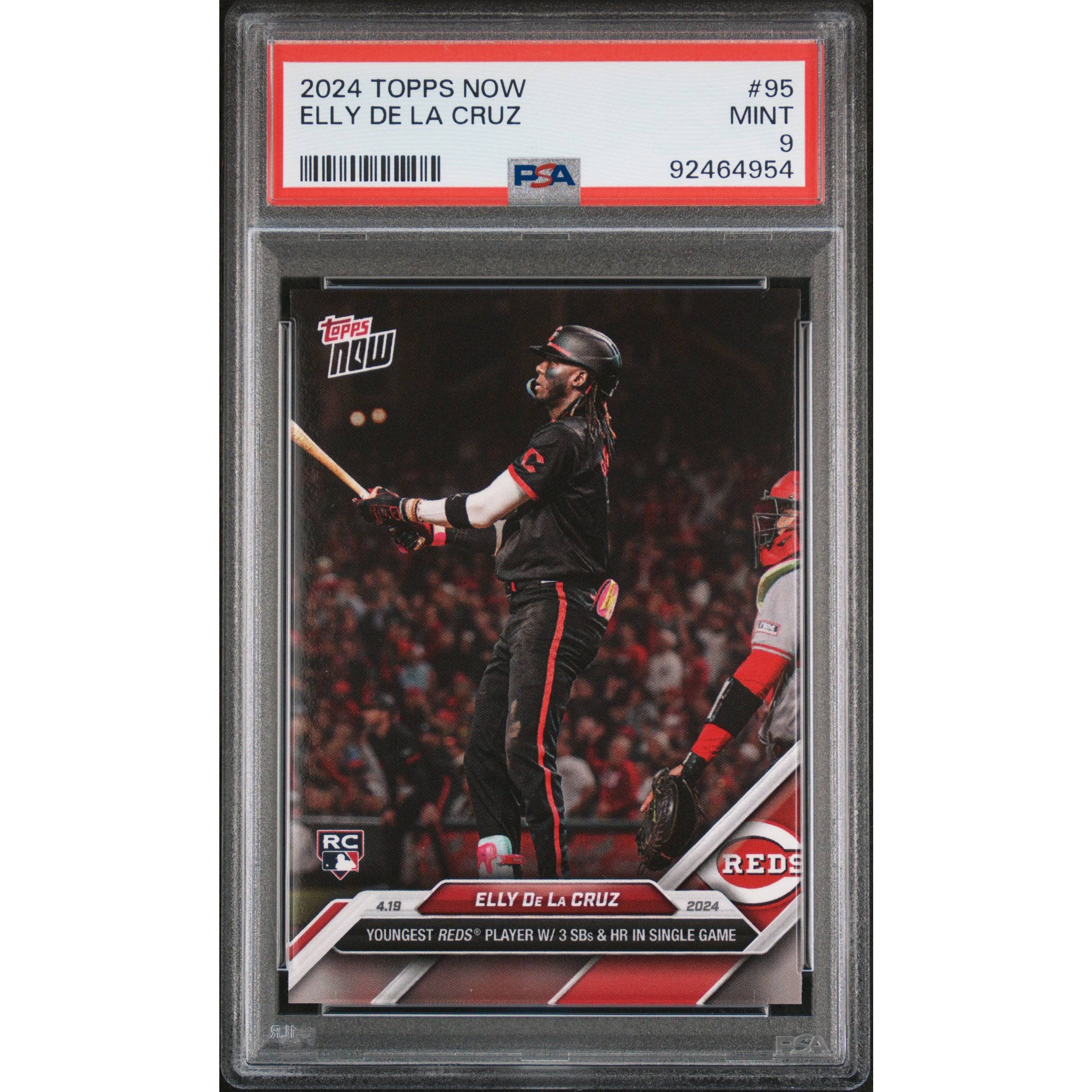 Graded 2024 Topps Now Elly De La Cruz #95 Rookie Card PSA 9