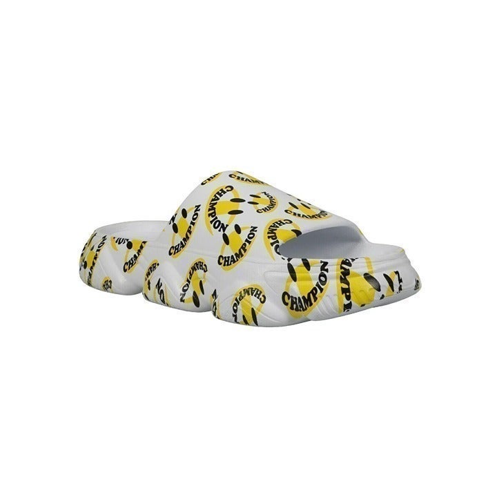 Champion Men's Meloso Squish Smile Slides Size 10 Smiley Face Sandals New