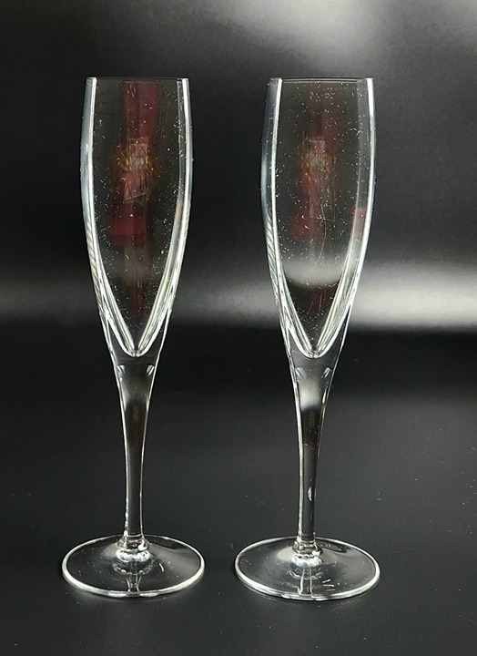 Vintage Fluted Champagne Panache Clear by MIKASA - Set of 2