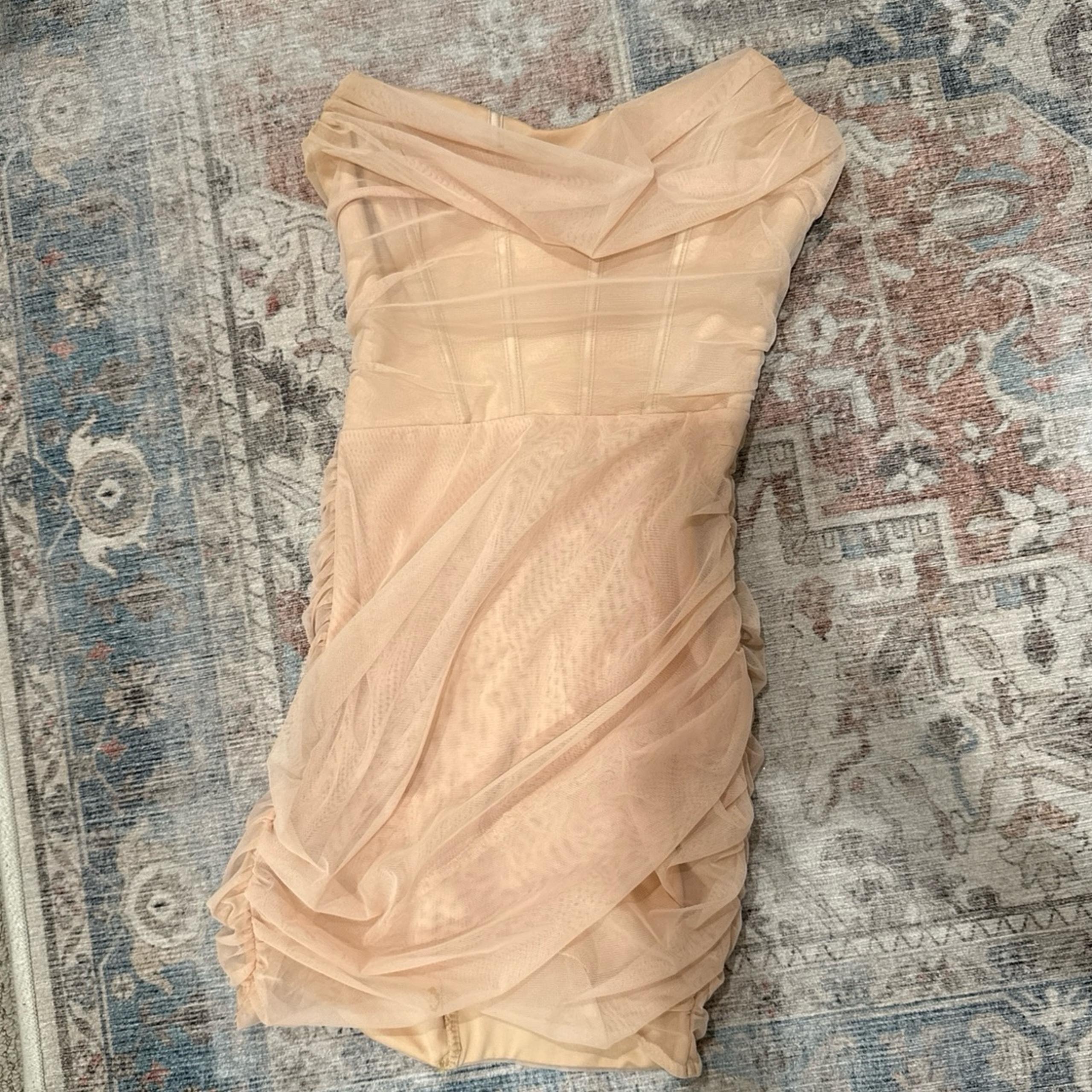 Oh Polly mini dress Size 2 beige