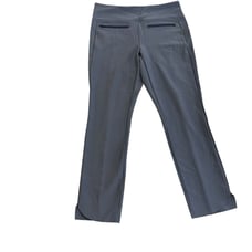Athleta Stellar Crop Pants Size Medium Gray Ankle Zip Pocket Stretch Trouser