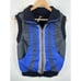 Free People Bubble Puffer Vest Knit Back Mock Neck Full Zip Blue Black Sz Large