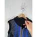 Free People Bubble Puffer Vest Knit Back Mock Neck Full Zip Blue Black Sz Large