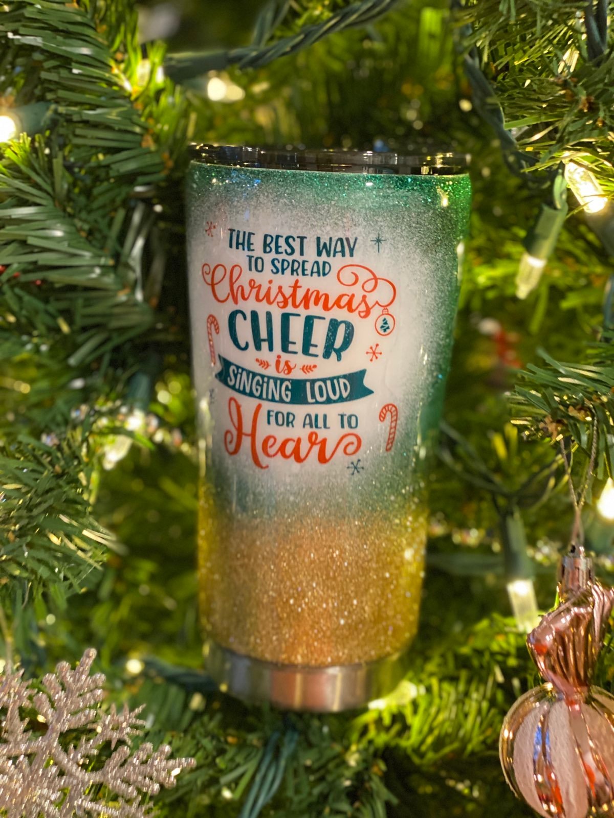 Elf themed tumbler