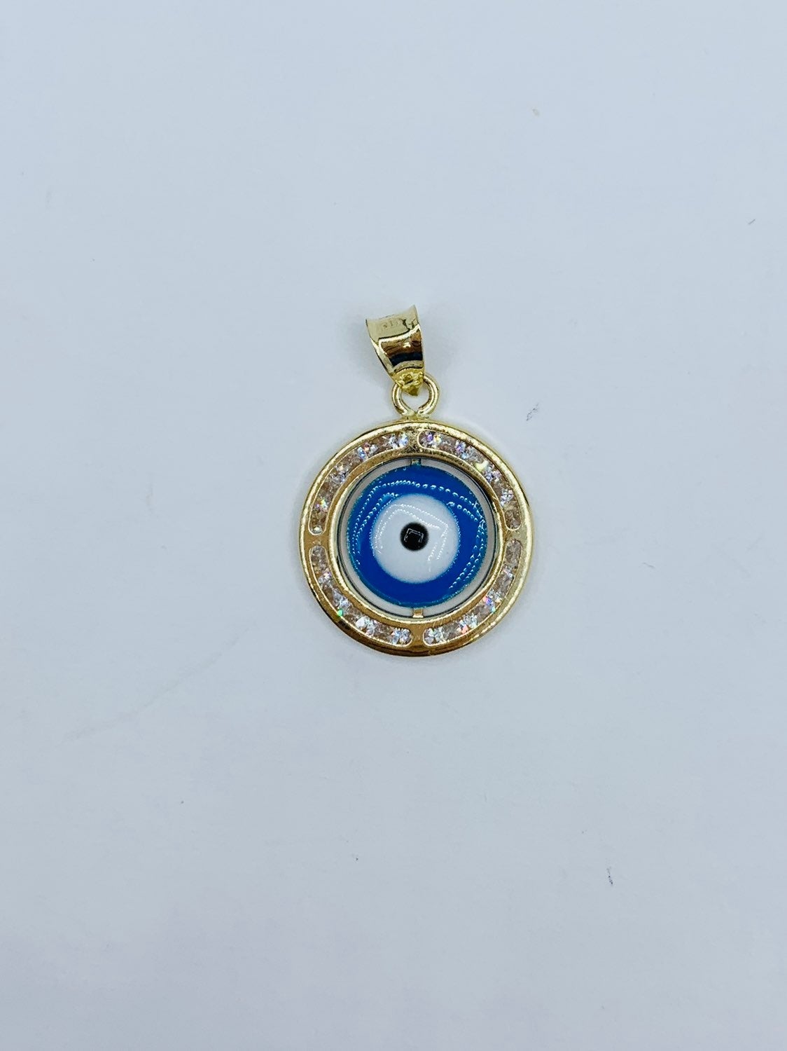 10k gold pendant Greek eye