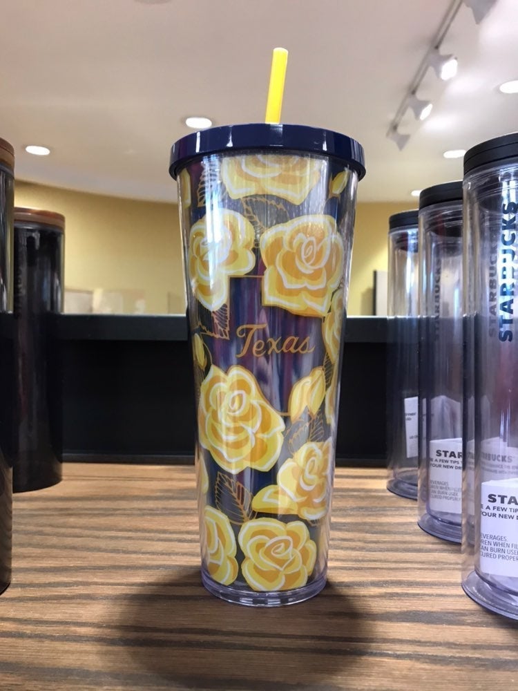 Starbucks Texas Yellow Roses Tumbler