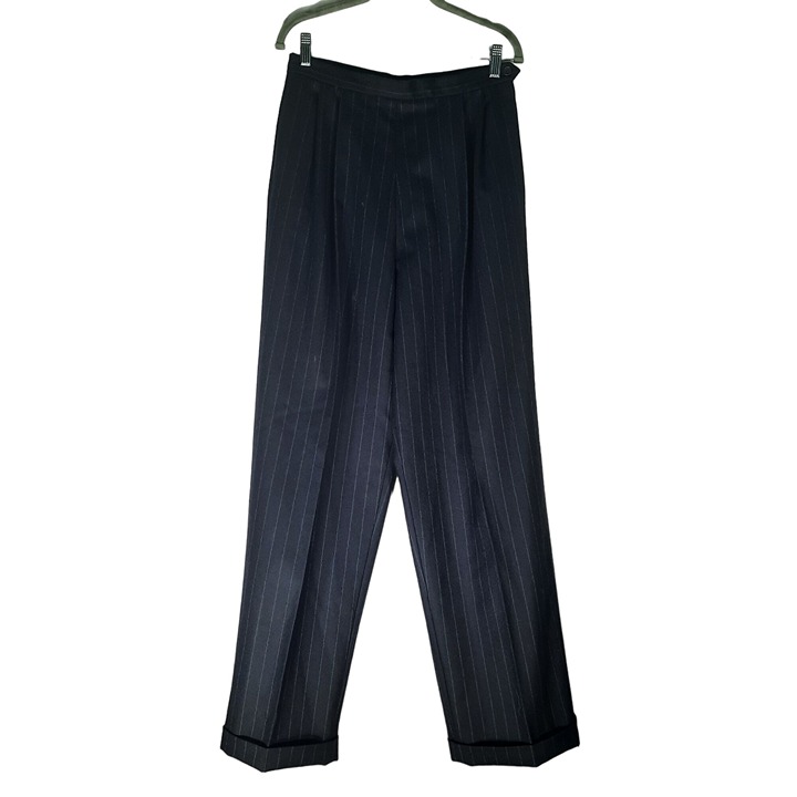 Ralph Lauren Wool Striped Pinstripe Pants Womens